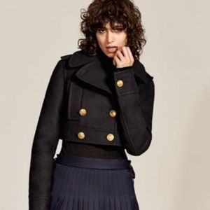 Zara Studio Peacoat Three Quarter Length Coat Women’s Medium New